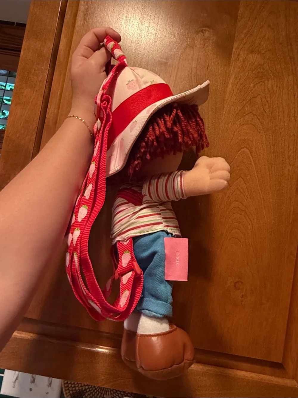 VTG 2003 Strawberry Shortcake Doll Backpack with Zip Compartment Bag
